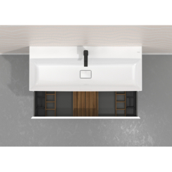 Zestaw organizerów 320 do szafek pod umywalkę 1180/475 i 1180/550 Ciemny Orzech IntraStoris HANSGROHE 54234630