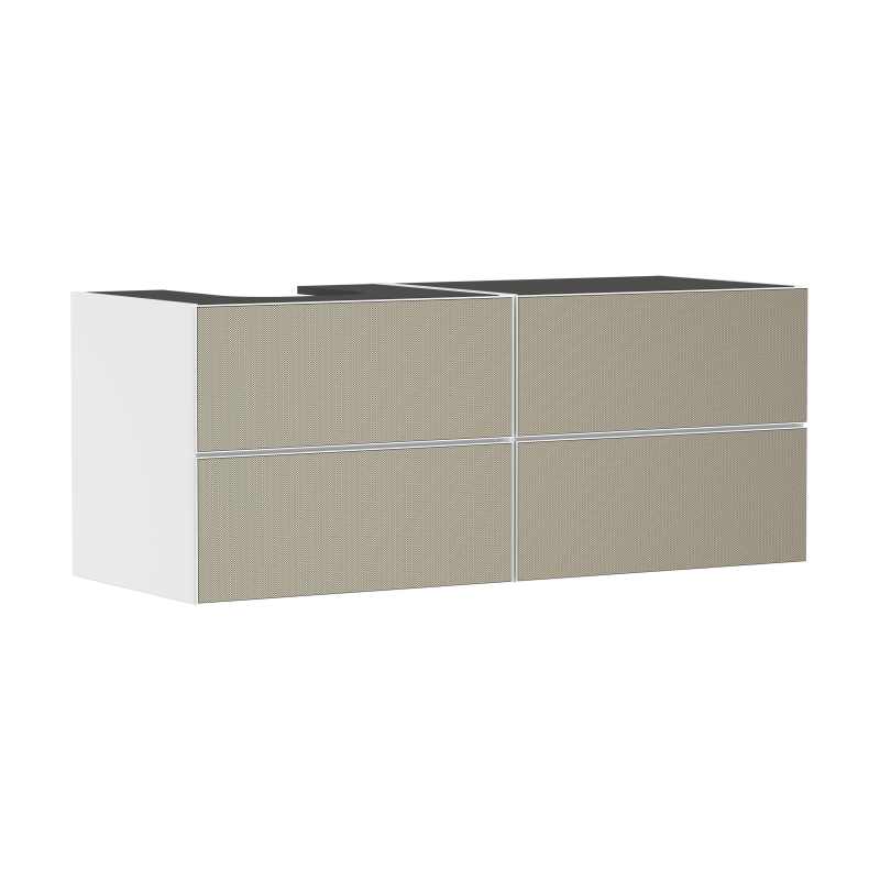 Szafka pod umywalkę wpuszczaną/nablatową po lewej stronie z 4 szufladami 1370/550, Biały Matowy Xevolos E HANSGROHE 54236390