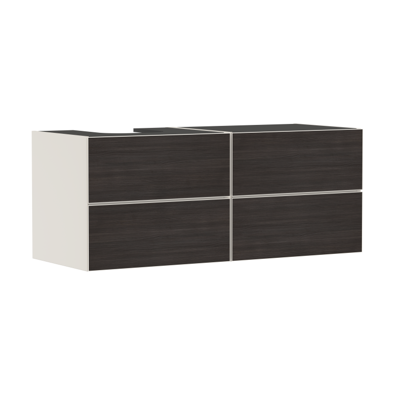 Szafka pod umyw wpuszczaną/nablatową po lewej stronie z 4 szufladami 1370/550, Piaskowy Beż Matowy Xevolos E HANSGROHE 54237730