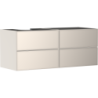 Szafka pod umyw wpuszczaną/nablatową po lewej stronie z 4 szufladami 1370/550, Piaskowy Beż Matowy Xevolos E HANSGROHE 54237790