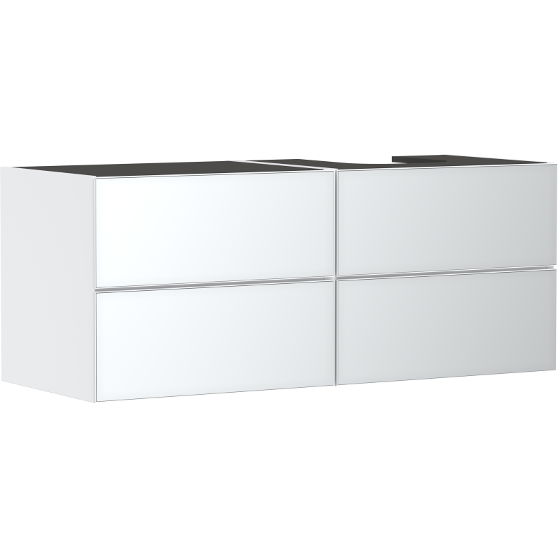 Szafka pod umywalkę wpuszczaną/nablatową po prawej stronie z 4 szufladami 1370/550, Biały Matowy Xevolos E HANSGROHE 54239320