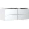 Szafka pod umywalkę wpuszczaną/nablatową po prawej stronie z 4 szufladami 1370/550, Biały Matowy Xevolos E HANSGROHE 54239320