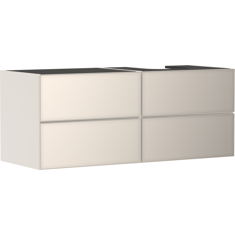 Szafka pod umyw wpuszczaną/nablatową po prawej stronie z 4 szufladami 1370/550, Piaskowy Beż Matowy Xevolos E HANSGROHE 54240790