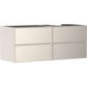 Szafka pod umyw wpuszczaną/nablatową po prawej stronie z 4 szufladami 1370/550, Piaskowy Beż Matowy Xevolos E HANSGROHE 54240790