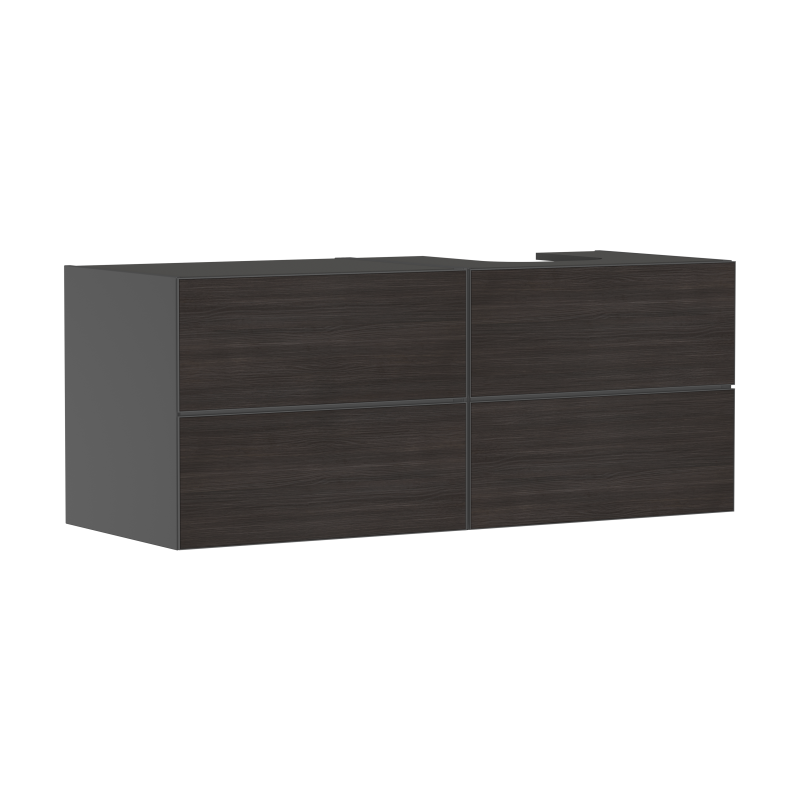 Szafka pod umyw wpuszczaną/nablatową po prawej stronie z 4 szufladami 1370/550, Szary Łupek Matowy Xevolos E HANSGROHE 54241730