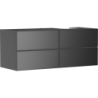 Szafka pod umyw wpuszczaną/nablatową po prawej stronie z 4 szufladami 1370/550, Szary Łupek Matowy Xevolos E HANSGROHE 54241770