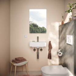 Lustro z górnym oświetleniem LED 500/30, włącznik ścienny Biały Matowy Xarita Lite Q HANSGROHE 54956700