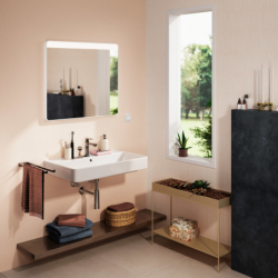 Lustro z górnym oświetleniem LED 800/30, włącznik ścienny Biały Matowy Xarita Lite Q HANSGROHE 54958700