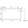 Lustro z górnym oświetleniem LED 1200/30, włącznik ścienny Czarny Matowy Xarita Lite Q HANSGROHE 54960670