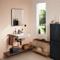 Lustro z bocznym oświetleniem LED 600/30, włącznik ścienny Czarny Matowy Xarita Lite Q HANSGROHE 54962670