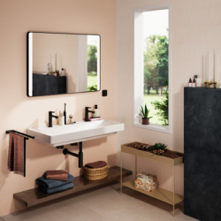 Lustro z bocznym oświetleniem LED 1000/30, włącznik ścienny Czarny Matowy Xarita Lite Q HANSGROHE 54964670