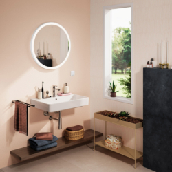 Lustro oświetleniem LED 700/30, włącznik ścienny Biały Matowy Xarita Lite S HANSGROHE 54966700