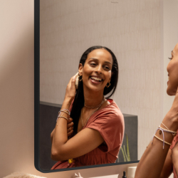 Lustro z górnym oświetleniem LED 360/30, czujnik IR Czarny Matowy Xarita Lite Q HANSGROHE 54968670