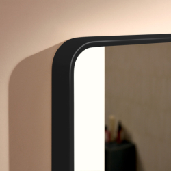 Lustro z bocznym oświetleniem LED 500/30, czujnik IR Czarny Matowy Xarita Lite Q HANSGROHE 54974670