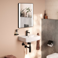 Lustro z bocznym oświetleniem LED 500/30, czujnik IR Czarny Matowy Xarita Lite Q HANSGROHE 54974670