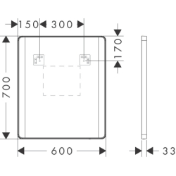 Lustro z bocznym oświetleniem LED 600/30, czujnik IR Czarny Matowy Xarita Lite Q HANSGROHE 54975670