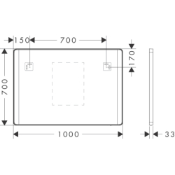 Lustro z bocznym oświetleniem LED 1000/30, czujnik IR Czarny Matowy Xarita Lite Q HANSGROHE 54977670
