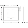 Lustro z oświetleniem LED 800/50, pojemnościowy sensor dotykowy Biały Matowy Xarita E HANSGROHE 54987700
