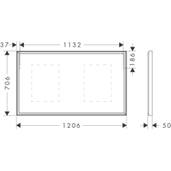 Lustro z oświetleniem LED 1200/50, czujnik IR Biały Matowy Xarita E HANSGROHE 54994700