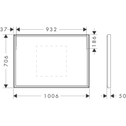 Lustro z oświetleniem LED 1000/50, czujnik IR Biały Matowy Xarita E HANSGROHE 54995700