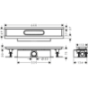 Kompletny zestaw do odpływów liniowych 600, standardowy uBox universal HANSGROHE 56022180
