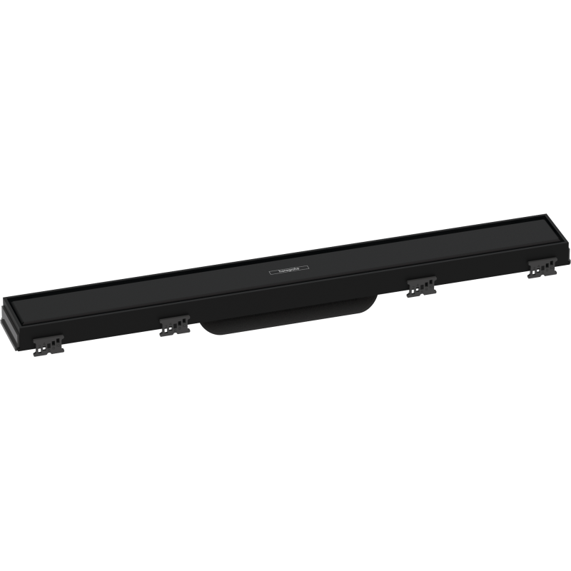 Element zewnętrzny odpływu liniowego 600 ze stelażem o regulowanej wysokości Czarny Matowy RainDrain Match HANSGROHE 56036670