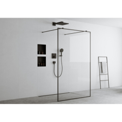 Element zewnętrzny odpływu liniowego 600 ze stelażem o regulowanej wysokości Czarny Matowy RainDrain Match HANSGROHE 56036670