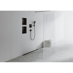 Element zewnętrzny odpływu liniowego 600 ze stelażem o regulowanej wysokości Czarny Matowy RainDrain Match HANSGROHE 56036670