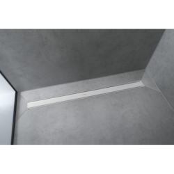 Element zewnętrzny odpływu liniowego 800 ze stelażem o regulowanej wysokości Biały Matowy RainDrain Match HANSGROHE 56038700