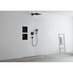 Element zewnętrzny odpływu liniowego 1000 ze stelażem o regulowanej wysokości Czarny Matowy RainDrain Match HANSGROHE 56041670