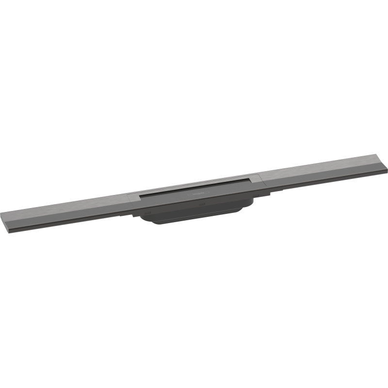 Element zewnętrzny odpływu liniowego 700, montaż odsunięty od ściany Czarny Chrom Szczotkowany RainDrain Flex HANSGROHE 56043340