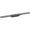 Element zewnętrzny odpływu liniowego 700, montaż odsunięty od ściany Czarny Chrom Szczotkowany RainDrain Flex HANSGROHE 56043340