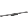 Element zewnętrzny odpływu liniowego 800, montaż odsunięty od ściany Czarny Chrom Szczotkowany RainDrain Flex HANSGROHE 56044340