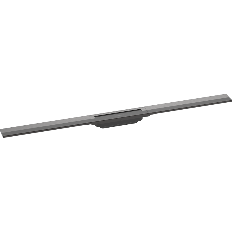 El. zew. odpływu liniowego 1000, montaż odsunięty od ściany Czarny Chrom Szczotkowany RainDrain Flex HANSGROHE 56046340