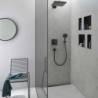 Element zewnętrzny odpływu liniowego 1000, montaż odsunięty od ściany Czarny Matowy RainDrain Flex HANSGROHE 56046670