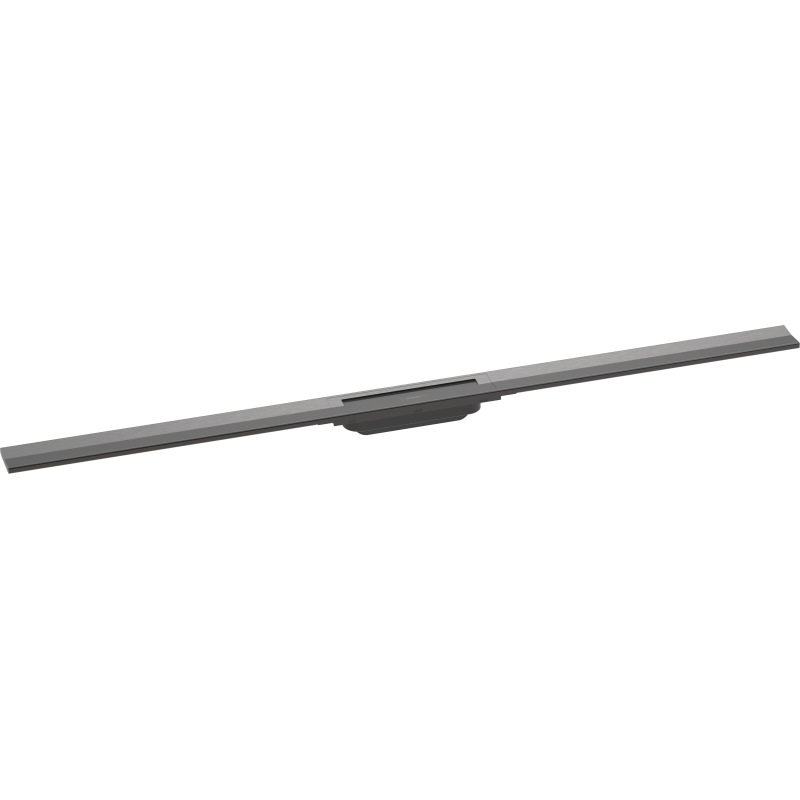 El. zew. odpływu liniowego 1200, montaż odsunięty od ściany Czarny Chrom Szczotkowany RainDrain Flex HANSGROHE 56047340