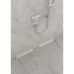 El. zew. odpływu liniowego 1200, montaż odsunięty od ściany Stal Szlachetna Szczotkowana RainDrain Flex HANSGROHE 56047800