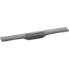Element zewnętrzny odpływu liniowego 700, montaż przyścienny Czarny Chrom Szczotkowany RainDrain Flex HANSGROHE 56050340