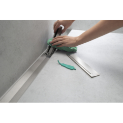 Element zewnętrzny odpływu liniowego 700, montaż przyścienny Stal Szlachetna Szczotkowana RainDrain Flex HANSGROHE 56050800