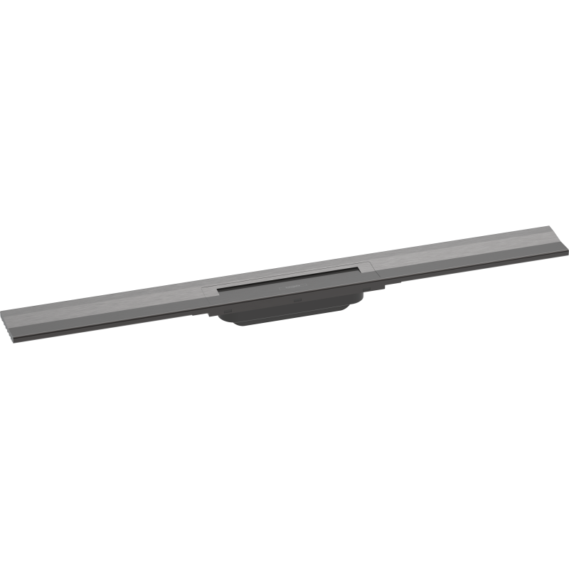 Element zewnętrzny odpływu liniowego 800, montaż przyścienny Czarny Chrom Szczotkowany RainDrain Flex HANSGROHE 56051340