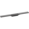 Element zewnętrzny odpływu liniowego 800, montaż przyścienny Czarny Chrom Szczotkowany RainDrain Flex HANSGROHE 56051340
