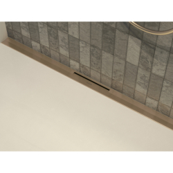 Element zewnętrzny odpływu liniowego 1000, montaż przyścienny Brąz Szczotkowany RainDrain Flex HANSGROHE 56053140