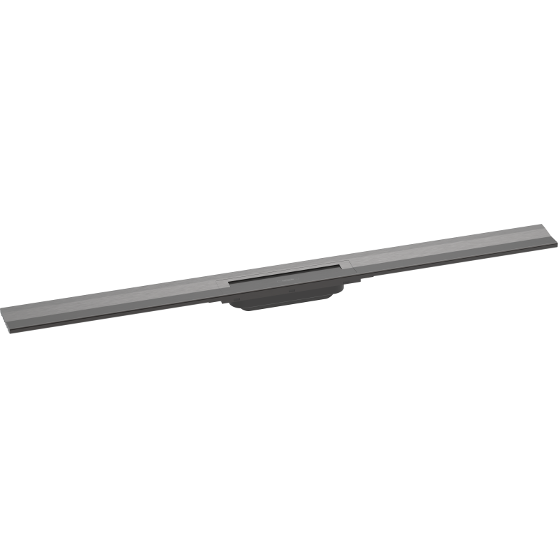 Element zewnętrzny odpływu liniowego 1000, montaż przyścienny Czarny Chrom Szczotkowany RainDrain Flex HANSGROHE 56053340
