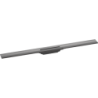 Element zewnętrzny odpływu liniowego 1000, montaż przyścienny Czarny Chrom Szczotkowany RainDrain Flex HANSGROHE 56053340