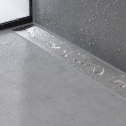 Element zewnętrzny odpływu liniowego 1200 z możliwością przycięcia, montaż przyścienny Chrom RainDrain Flex HANSGROHE 56054000