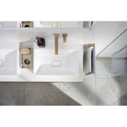 Element zewnętrzny odpływu liniowego 1200, montaż przyścienny Brąz Szczotkowany RainDrain Flex HANSGROHE 56054140