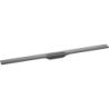 Element zewnętrzny odpływu liniowego 1200, montaż przyścienny Czarny Chrom Szczotkowany RainDrain Flex HANSGROHE 56054340
