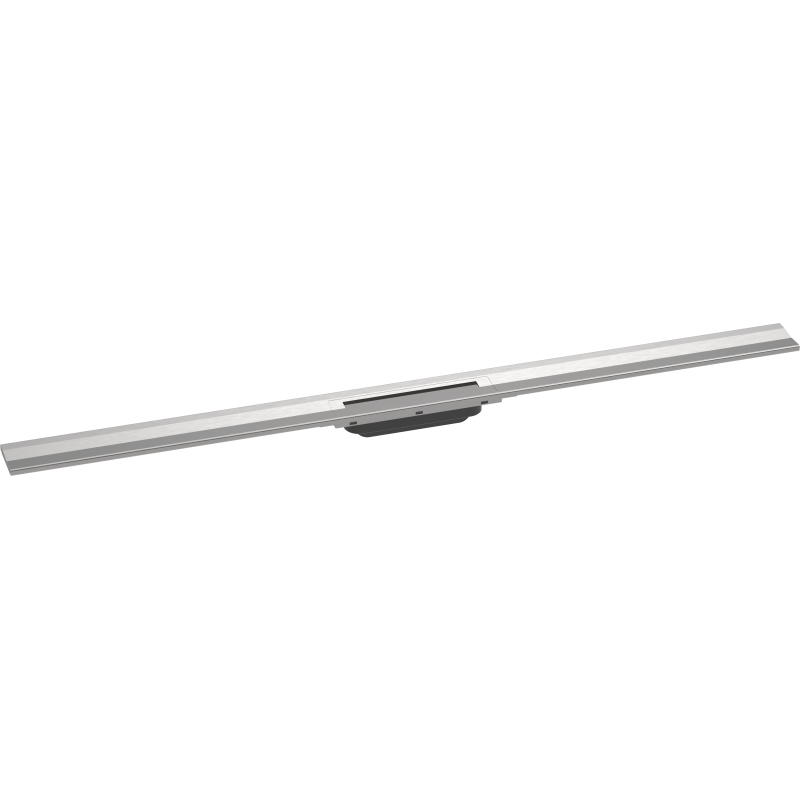 Element zewnętrzny odpływu liniowego 1200, montaż przyścienny Stal Szlachetna Szczotkowana RainDrain Flex HANSGROHE 56054800