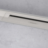Element zewnętrzny odpływu liniowego 1200, montaż przyścienny Stal Szlachetna Szczotkowana RainDrain Flex HANSGROHE 56054800