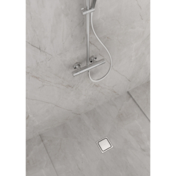 Kompletny odpływ punktowy 150/150, ruszt ozdobny Stal Szlachetna Szczotkowana RainDrain Spot HANSGROHE 56055800